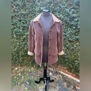 Women's LL Bean Brown Corduroy Jacket